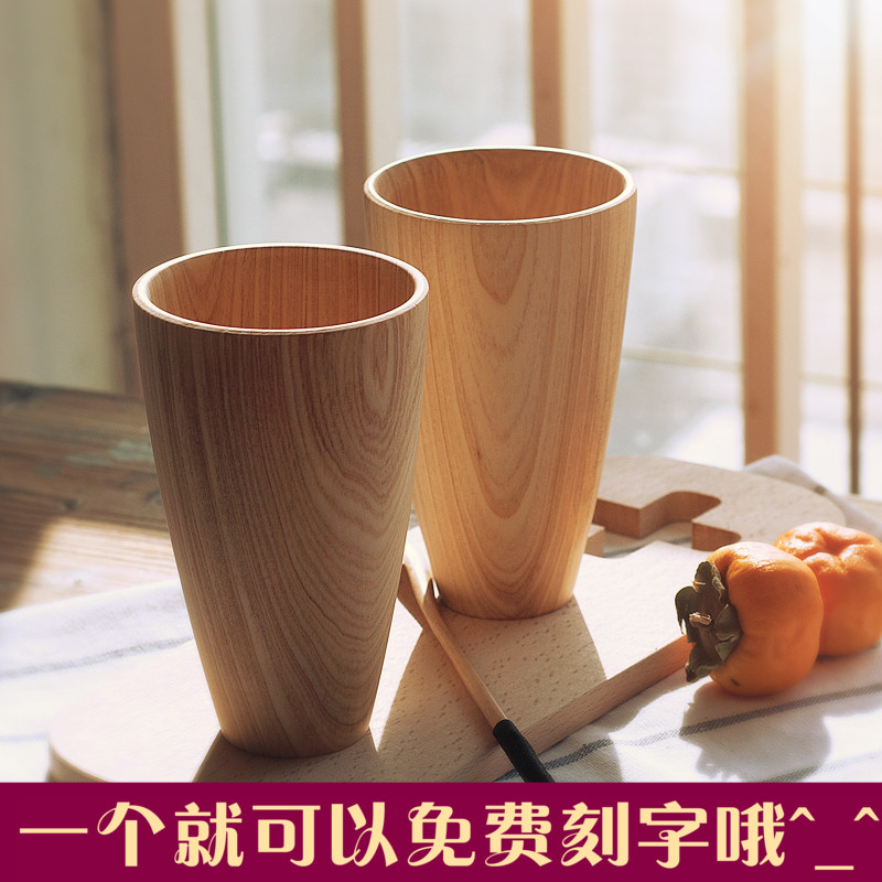 原木杯子进口杉木出口日式防烫