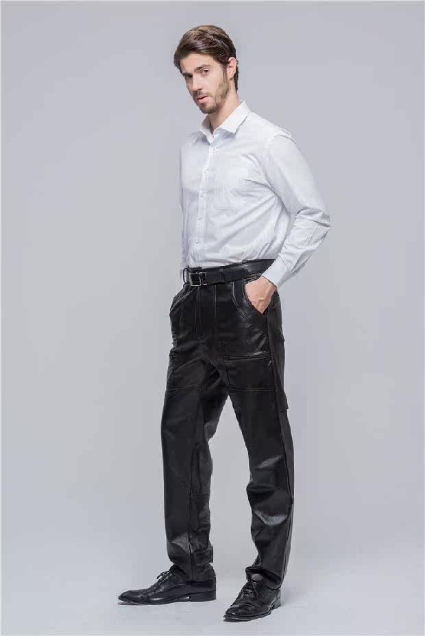 Pantalon cuir homme droit - Ref 1478422 Image 1