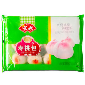 广式面点安井寿桃包早餐馒头包子速冻食品贺寿酒席点心12个装360g