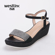 Westlink/West meets West meets Westlink wedges women leather fashion sandals