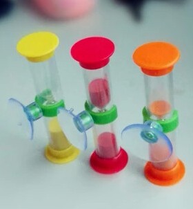 小孩不易碎塑料沙漏 耐摔1/2/3/5/10分钟吸盘沙漏计时器 礼品包邮