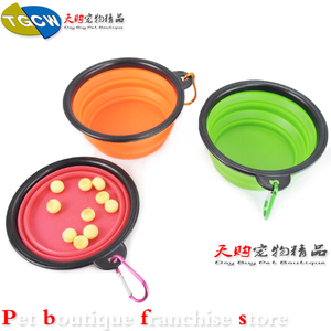 包邮便携狗碗宠物折叠碗遛狗喂食狗盆 伸缩式旅行硅胶水碗 狗用品