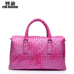 2015 new autumn and winter hand-woven leather handbags Sheepskin bag big bag with diagonal big bag boom