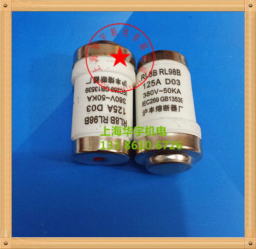 沪丰熔断器 RL98B RO26-125A （125型）RL8B 380V D03