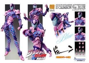 热血玩具模型手办 JOJO 奇妙冒险 超像可动 绯红之王 蓝色版