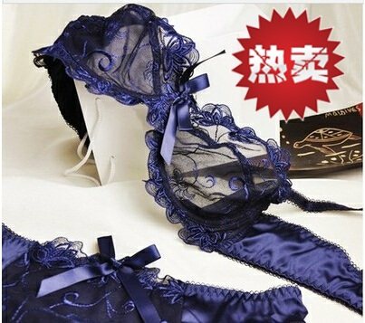 欧美性感蕾丝内衣文胸套装超薄款大码透明女士网纱少女生胸罩|ruв категории Нижнее белье, лифчик костюм - от Buy2taobao.com для оказания профессиональной услуги покупки агента Taobao