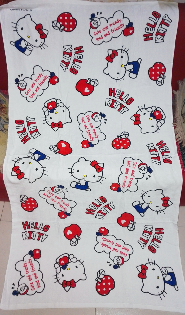 【GD漫玩社】hellokitty 凯蒂猫 可爱卡通 纯棉大浴巾毛巾沙滩巾
