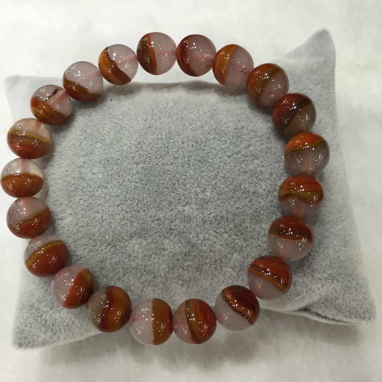 纯天然战国红手链 聚宝盆 男款 战国红手珠佛珠 12mm 38克