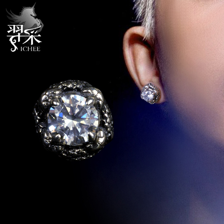 羿采银饰品男士霸气龙爪宝石女生