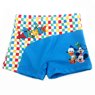 包邮 格子米奇 小孩泳裤 宝宝泳衣 男童泳装 size 儿童泳裤