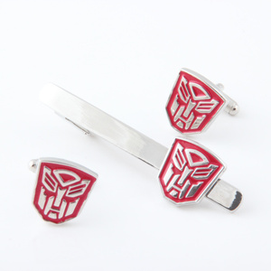 优质领带夹、袖扣套装 男士Stickpin 红色变形金刚（博派）