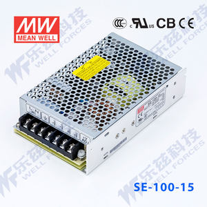 SE-100-15台湾明纬100W 15V开关电源直流稳压DC 7A变压器工控