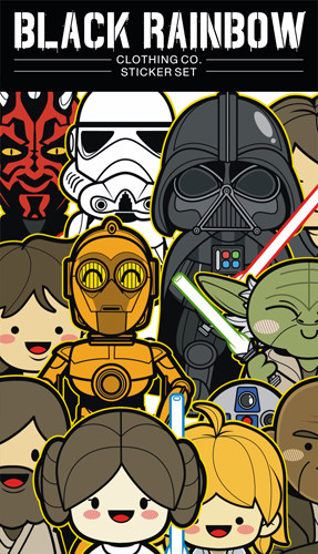 卡通风格 星战 经典人物11款 star wars 笔记本贴纸 旅行箱贴纸