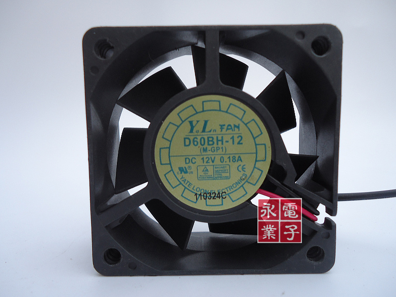 YaLn FAN 6CM D60BH-12 DC12V 0.18A 双滚珠散热风扇