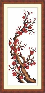 十字绣高清彩色印刷图纸中国风ZF015梅2242cross stitch