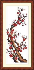 十字绣高清彩色印刷图纸中国风ZF015梅2242cross stitch