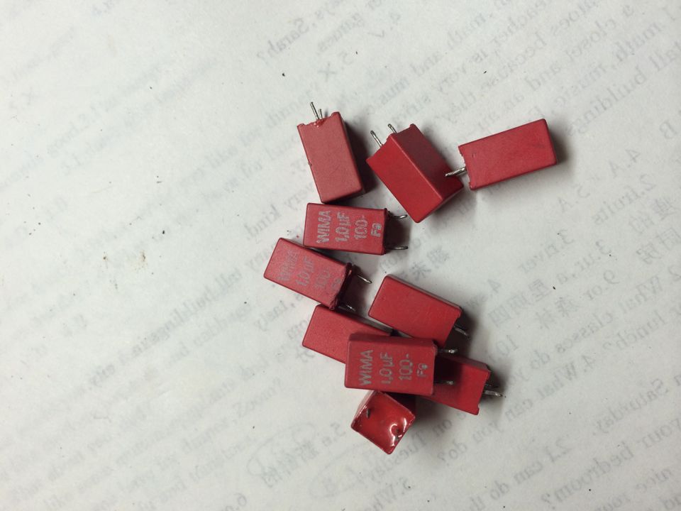 拆机 德国 wima 红威马 铜脚发烧金属化薄膜电容MKT 100V1UF 105