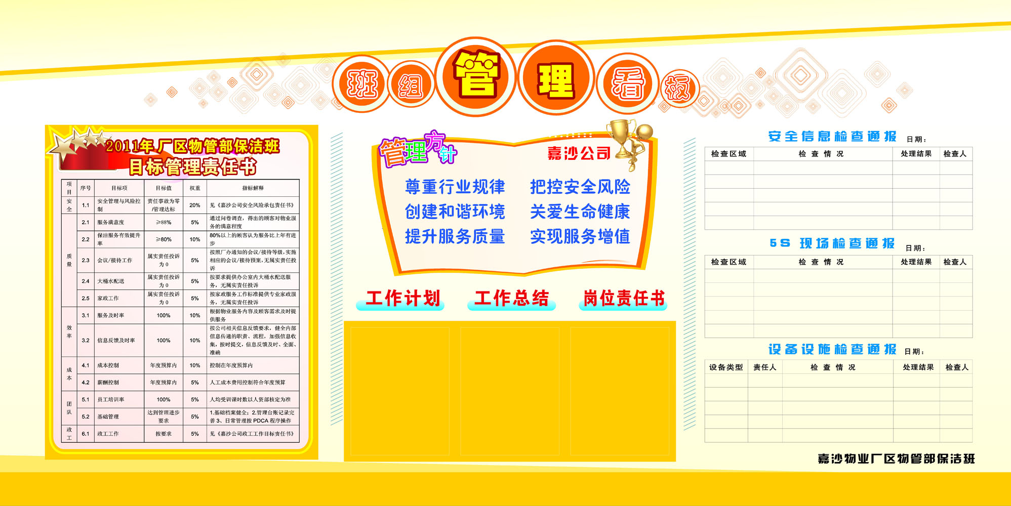 海报印制664素材434学校班组管理看板责任书方针