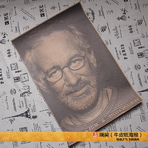 斯皮尔伯格海报StevenSpielberg导演艺术家画像画报酒吧装饰画