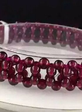 石榴石手链生日礼物时尚饰品