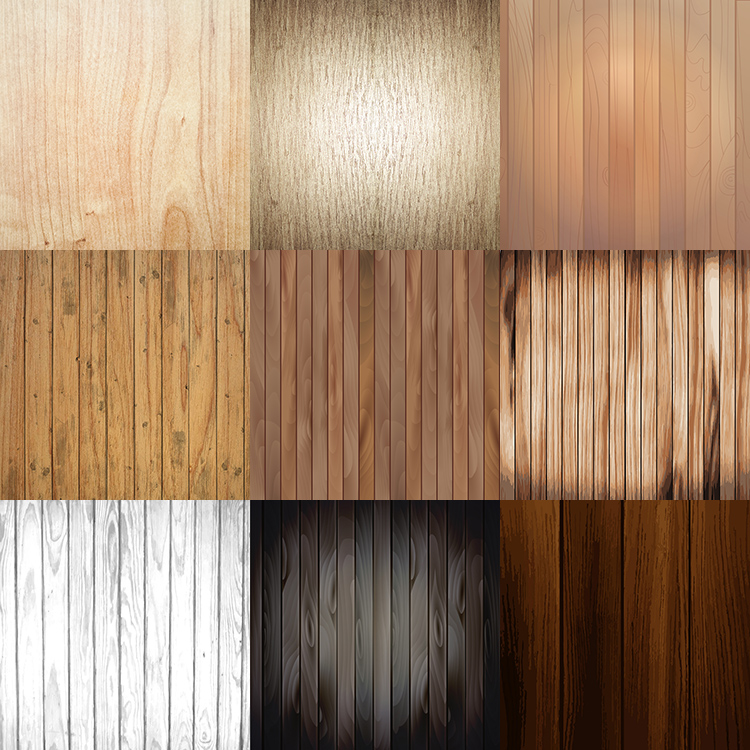 木板底纹背景 9款木质地板木材纹理材质 ai格式矢量设计素材