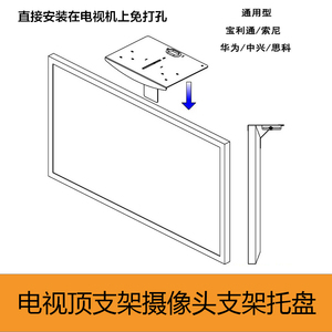 宝利通 HDX摄像头安装在电视机顶上的支架鹰眼托盘系列宝利通
