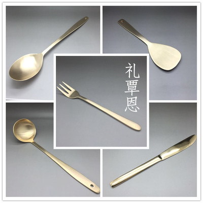 韩国进口餐具韩式刀叉冰淇淋勺子