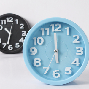 创意立体数字静音闹钟儿童时钟座钟时尚床头卡通懒人学生台钟