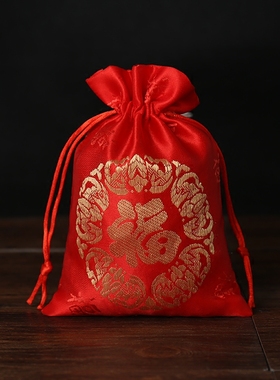 2025新年福袋蛇年过年福袋定制logo大红色活动礼品袋结婚喜糖袋子