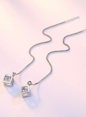s925纯银耳环耳线女士吊坠百搭