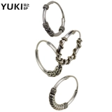 Ретро серьги, в корейском стиле, серебро 925 пробы