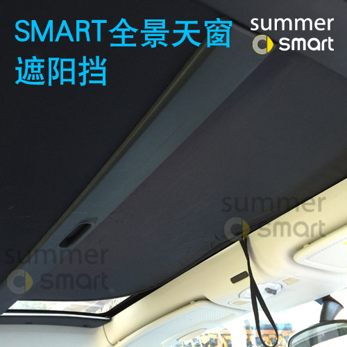 适用于09-19款Smart汽车 夏日配件 两门全景天窗遮阳挡涂银太阳挡