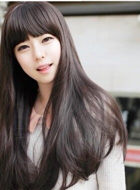 齐刘海校园清纯长直发假发 演出cdts变装反串伪娘