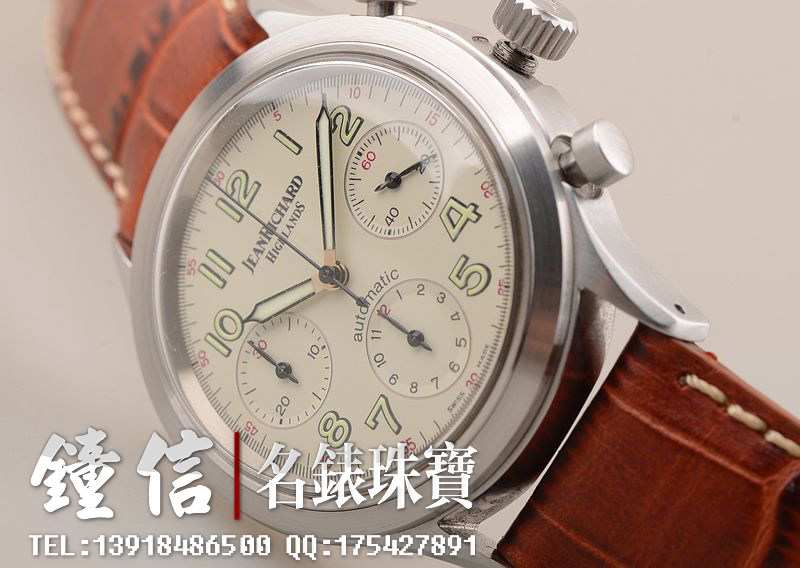 已售出【95新】尚维沙白盘自动机械计时皮带男表