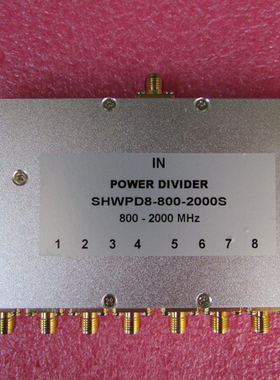 800-2000MHz 10W SMA RF 射频同轴8路 一分八功分器 频率可定制