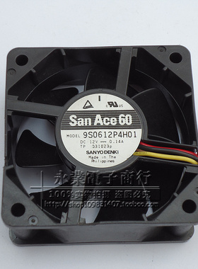 9S 原装Sanyo三洋 9S0612P4H01 Denki 6cm 6025 4线高端静音风扇