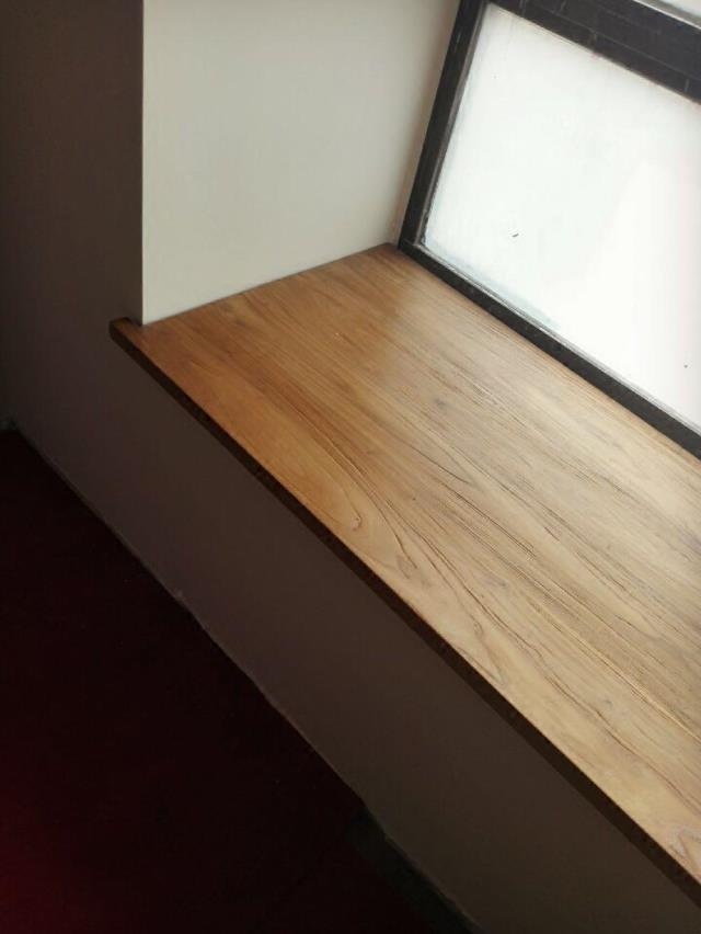 订做老榆木飘窗板窗台异形窗台板