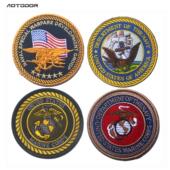 刺绣毛面章徽章USMC魔术贴章臂章军迷风 美国陆战队臂章