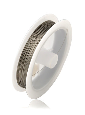 钢丝穿珠引线 DIY配件 0.3mm珠子钢丝引线 银色灰色引针 约55米