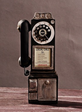复古怀旧风树脂模型咖啡厅电话机