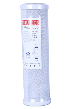 FILTRATION压缩活性碳/网炭/家用厨房净水器直饮机第三级滤芯10寸