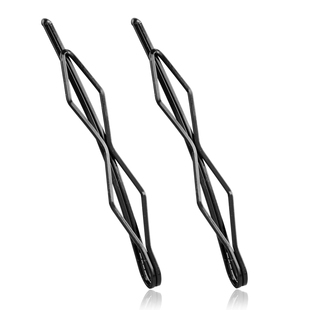 一字夹对夹 日用琐碎发 J050 护士发夹 简约黑色亮漆菱形边夹