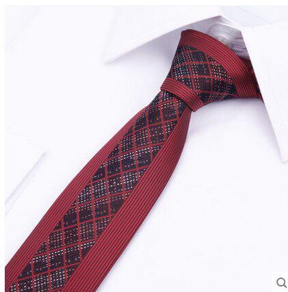 韩版窄领带 6.5cm男士时尚休闲领带 韩式红色蓝色结婚婚庆领带潮