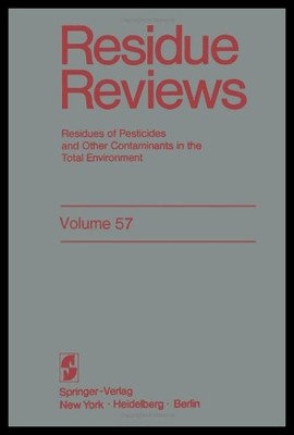 【预售】Residue Reviews: Residues of Pesticide