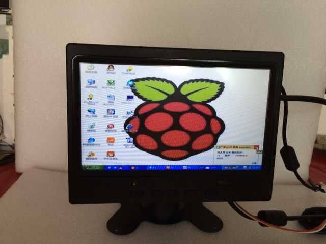 RaspberryPi  4B7寸液晶屏车载显示器HDMI+VGA+AV1024*600高清