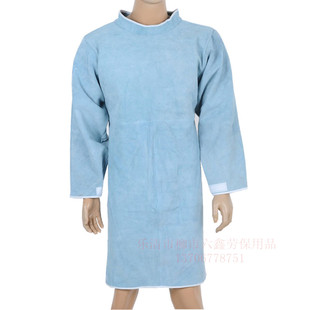 HY27 套围裙劳保工作服耐高温耐磨防火 A级牛皮反穿衣 电焊服带袖