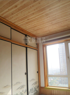 包邮！5.3平/卷木纹棚纸顶纸榻榻米壁纸高档原木立体中式复古墙纸