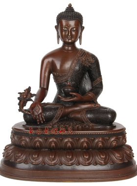 纯铜摆件尼泊尔密宗三宝佛