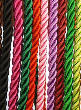 Diy手工线材 手链绳 连接绳 三股绳 8MM涤沦绳 浅紫色 5米 31757