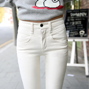 提臀弹力铅笔牛仔裤 女显瘦九分裤 女 黑白色牛仔小脚长裤 2022春新品